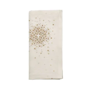 Starburst Napkin in White, Gold & Silver, Set of 4