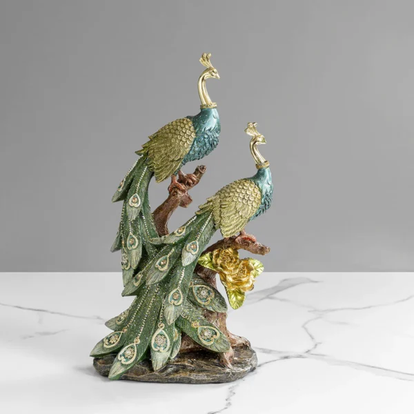 Peacock's Pride Home Decoration Showpiece